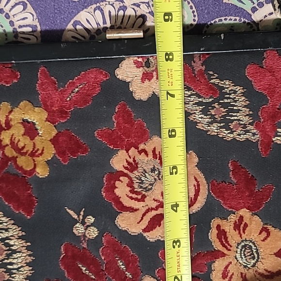 Antique Saks Fifth Avenue Structured Carpet Handbag with Original Coin Purse - Picture 13 of 16